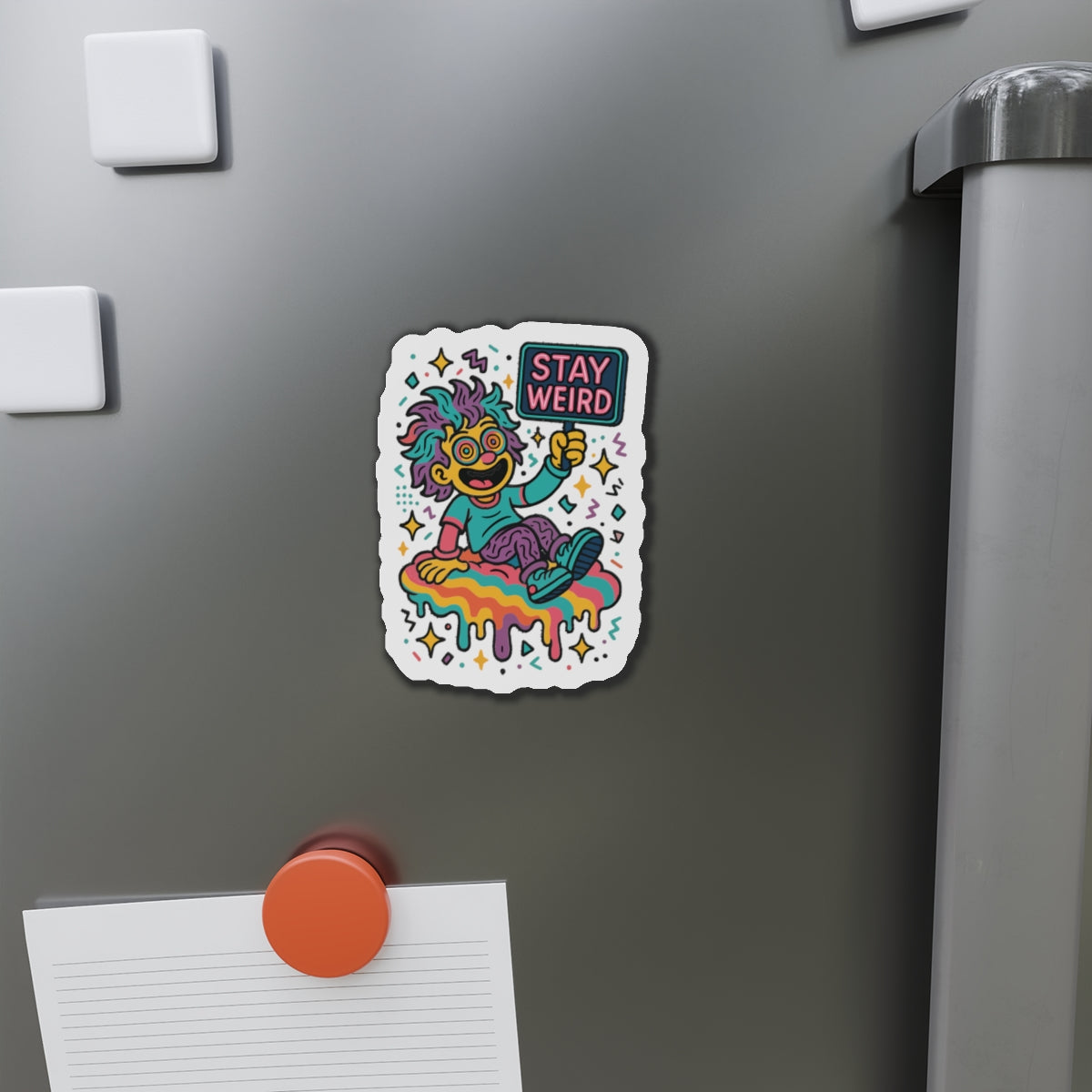 Stay Weird Die-Cut Magnets - Fun Home Decor, Gift for Food Lovers
