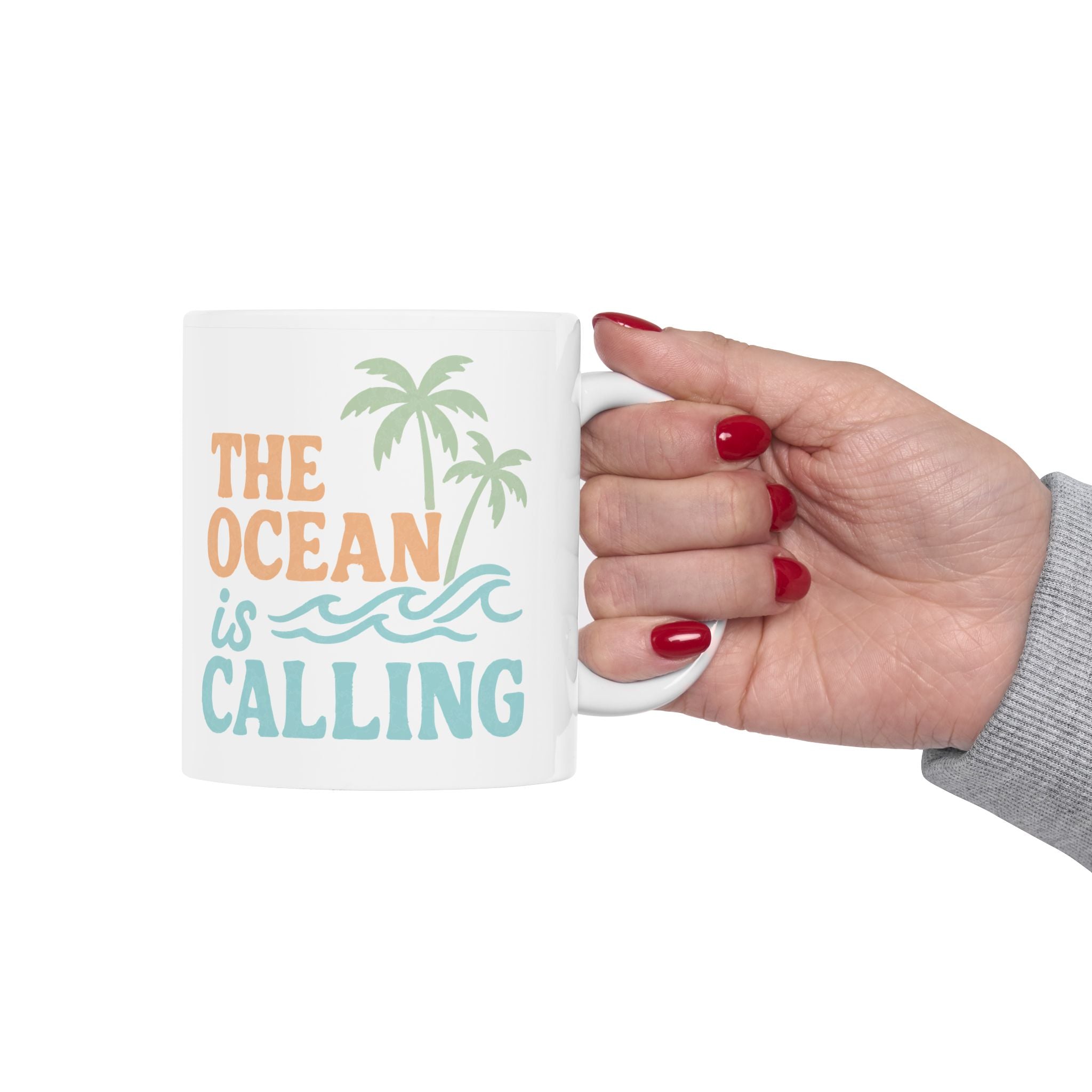 Ocean is Calling Ceramic Mug |  Personalized Mug