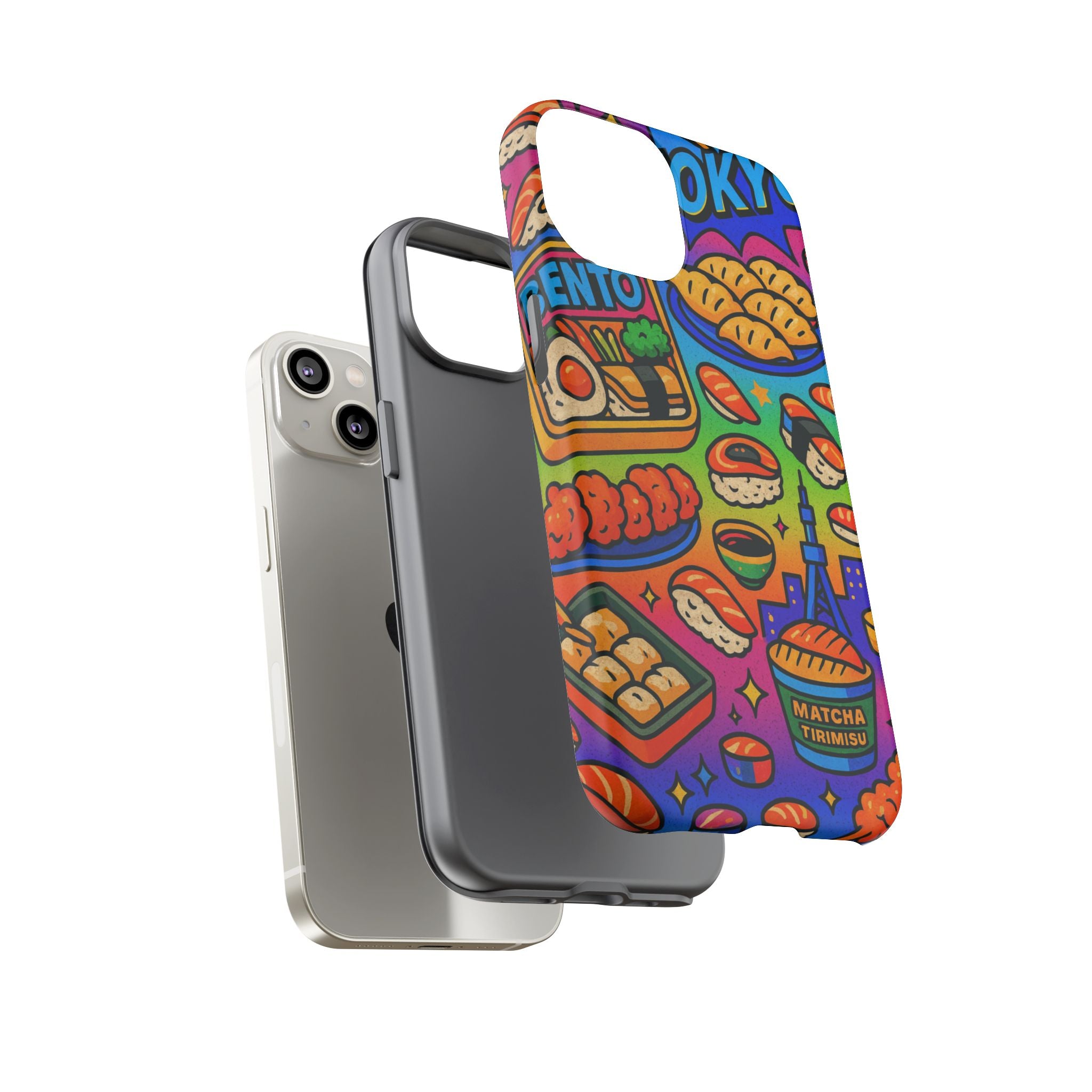 Bento Box, White Cover Design, Tough Cases, Phone Cover