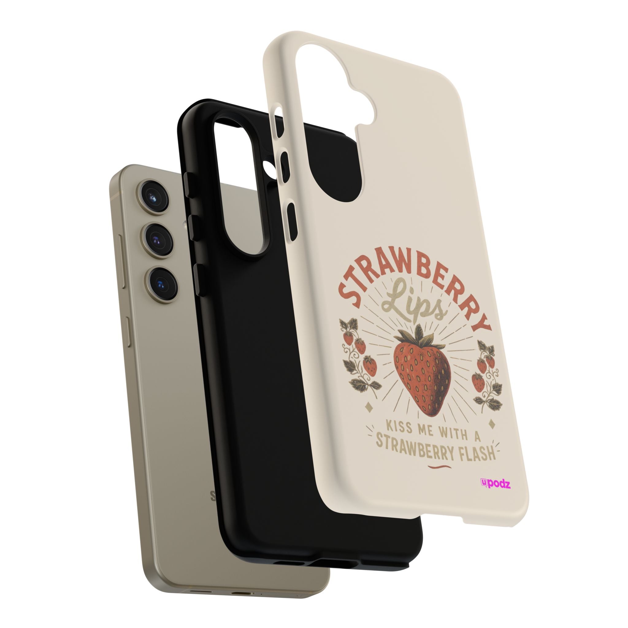 Strawberry Lips Design, Tough Cases, Phone Cover, Unique Gift