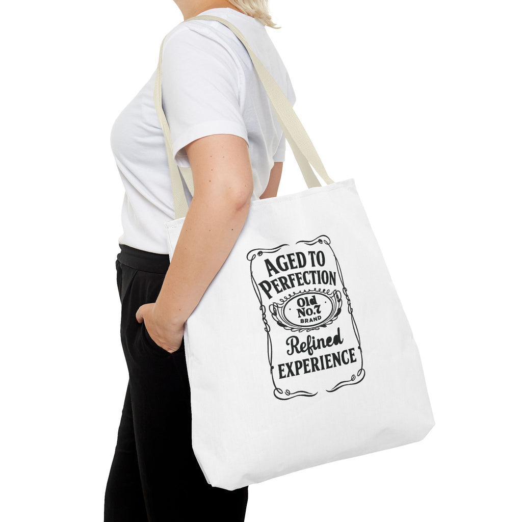 Aged to perfection Tote Bag, Inspirational Gift, Eco-Friendly Shopping Bag