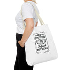 Aged to perfection Tote Bag, Inspirational Gift, Eco-Friendly Shopping Bag