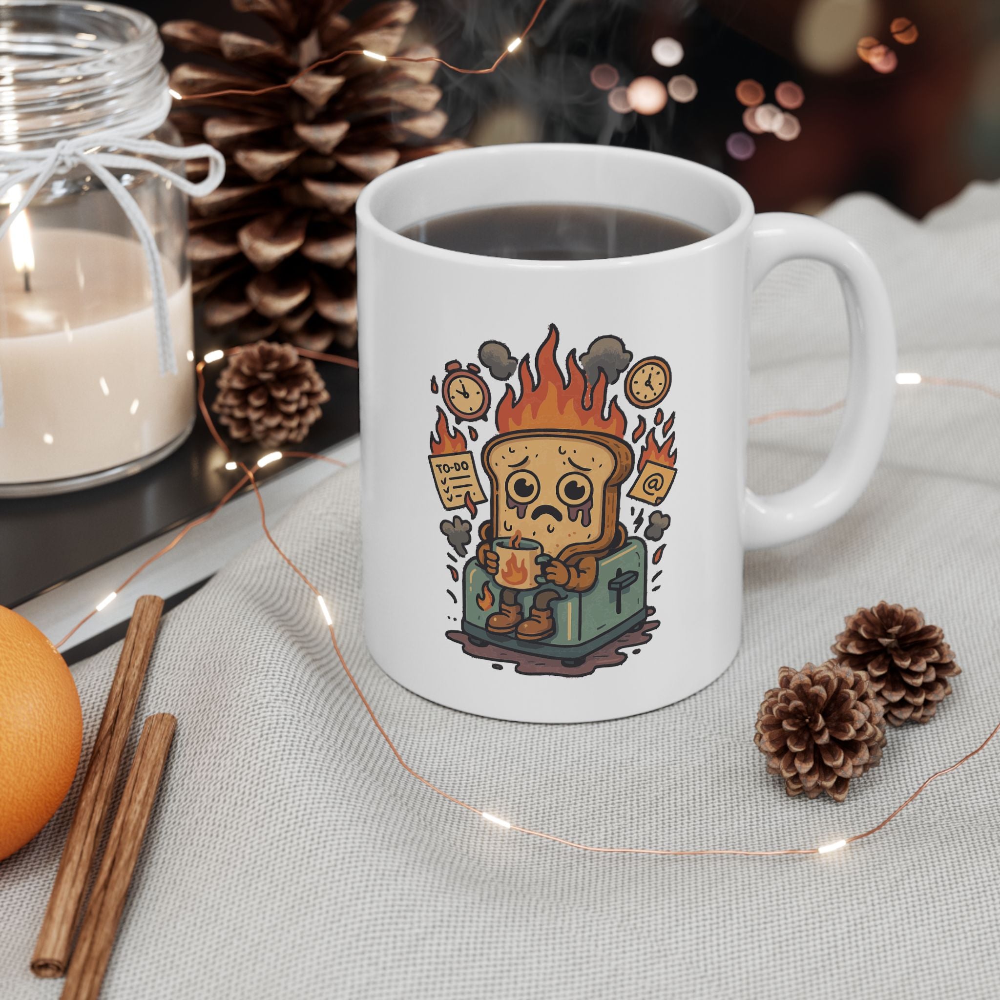 Burnt Toast Ceramic Mug |  Personalized Mug