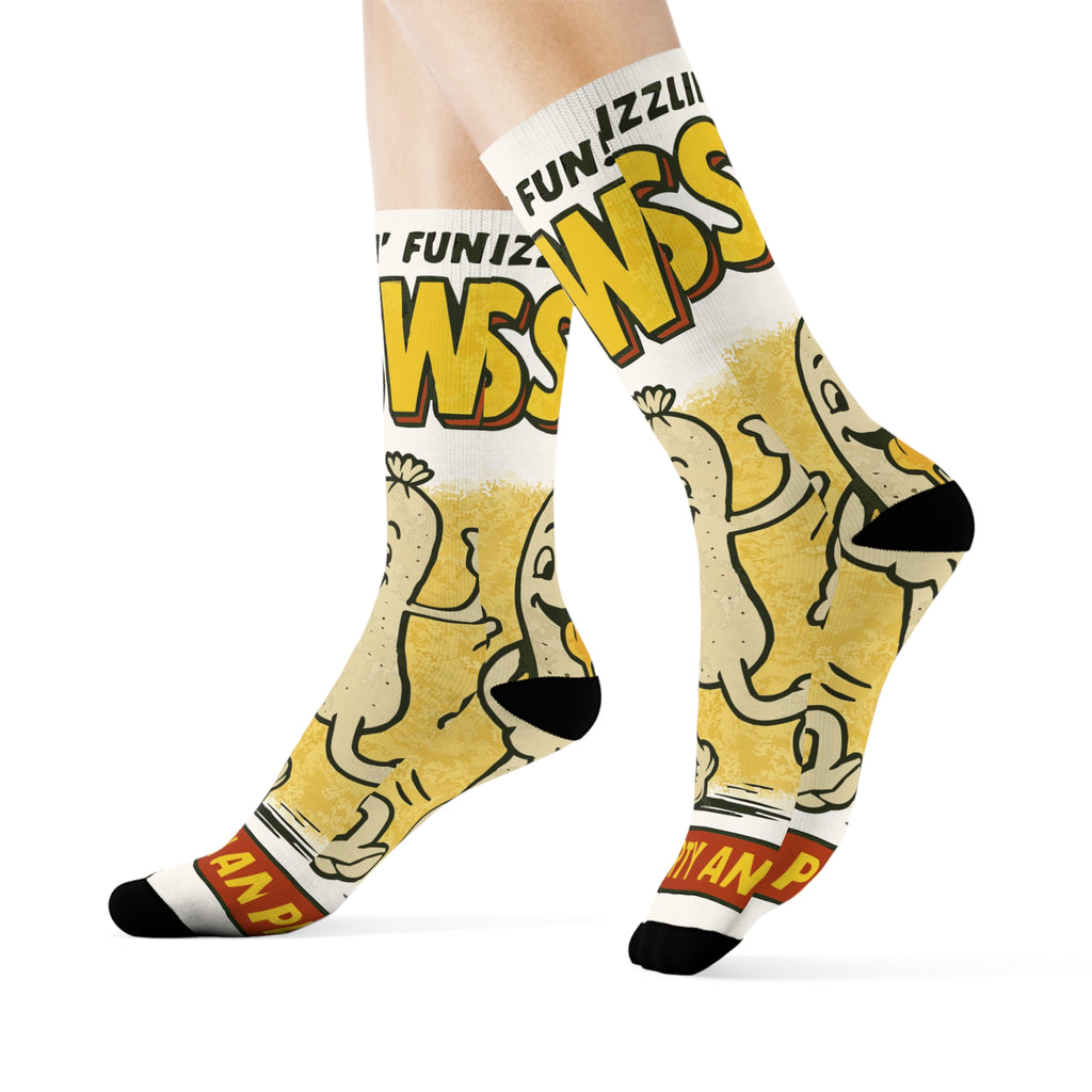 Weiner Fest Socks, Funky Design