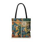 Shark Villain Tote Bag - Quirky AOP Design, Fun Bag