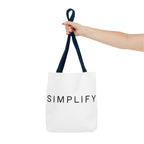 Simplify Tote Bag, Inspirational Gift, Eco-Friendly Shopping Bag