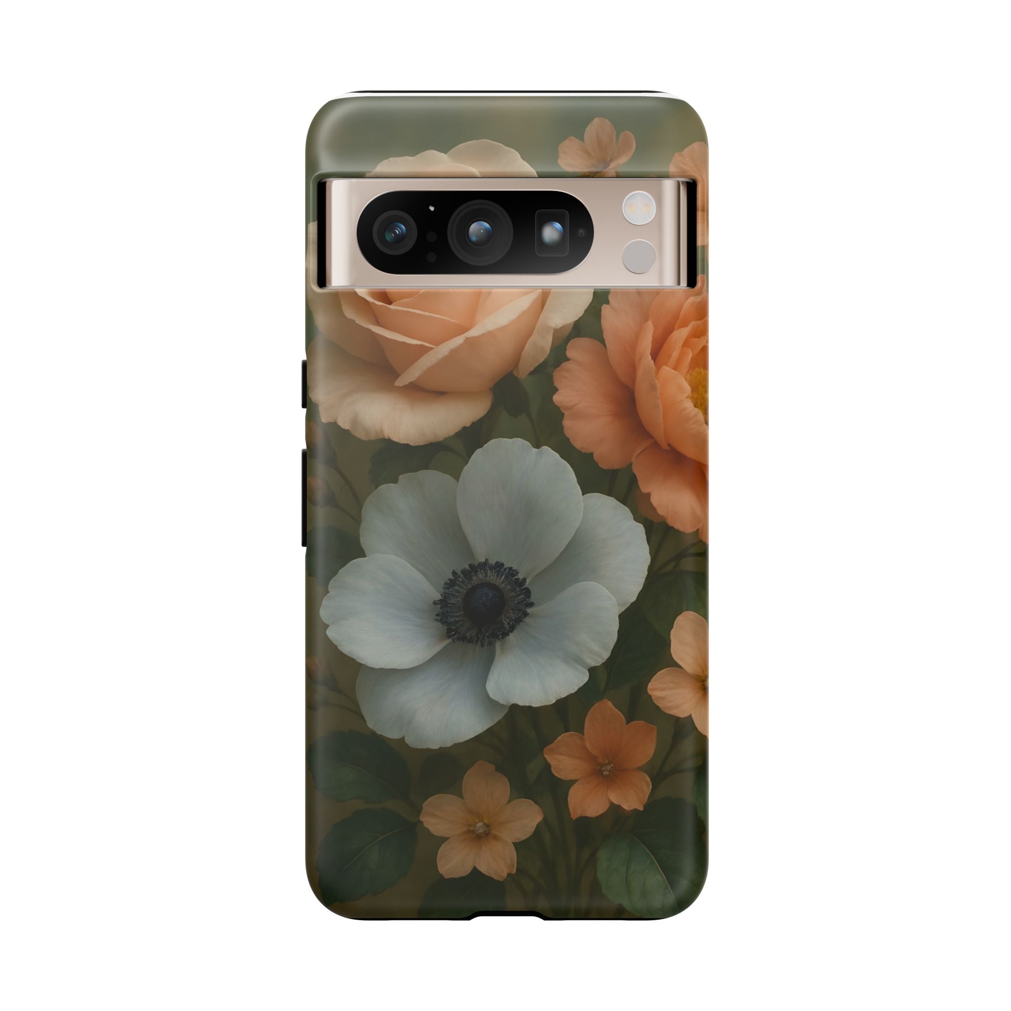 Floral Design White Cover Design, Tough Cases, Phone Cover