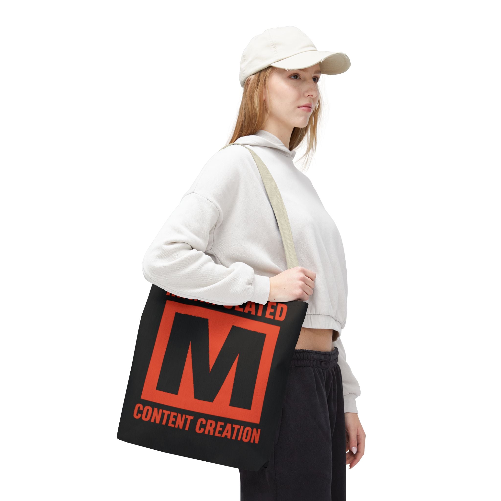Manipulated Content Tote Bag, Inspirational Gift, Eco-Friendly Shopping Bag