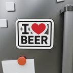 I love beer Die-Cut Magnets - Fun Home Decor, Gift for Food Lovers