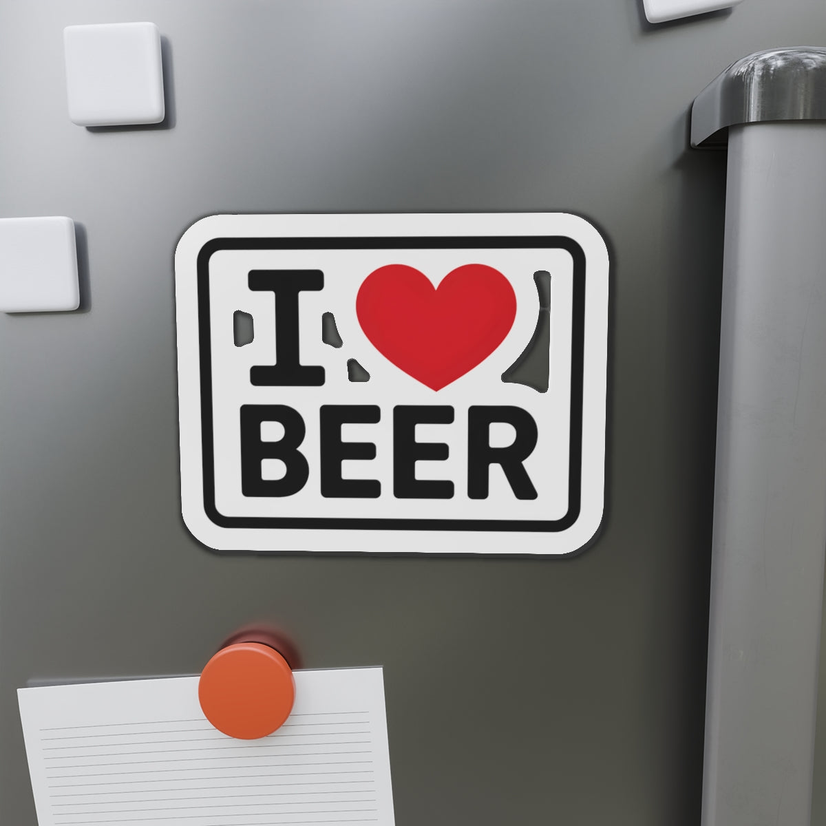 I love beer Die-Cut Magnets - Fun Home Decor, Gift for Food Lovers