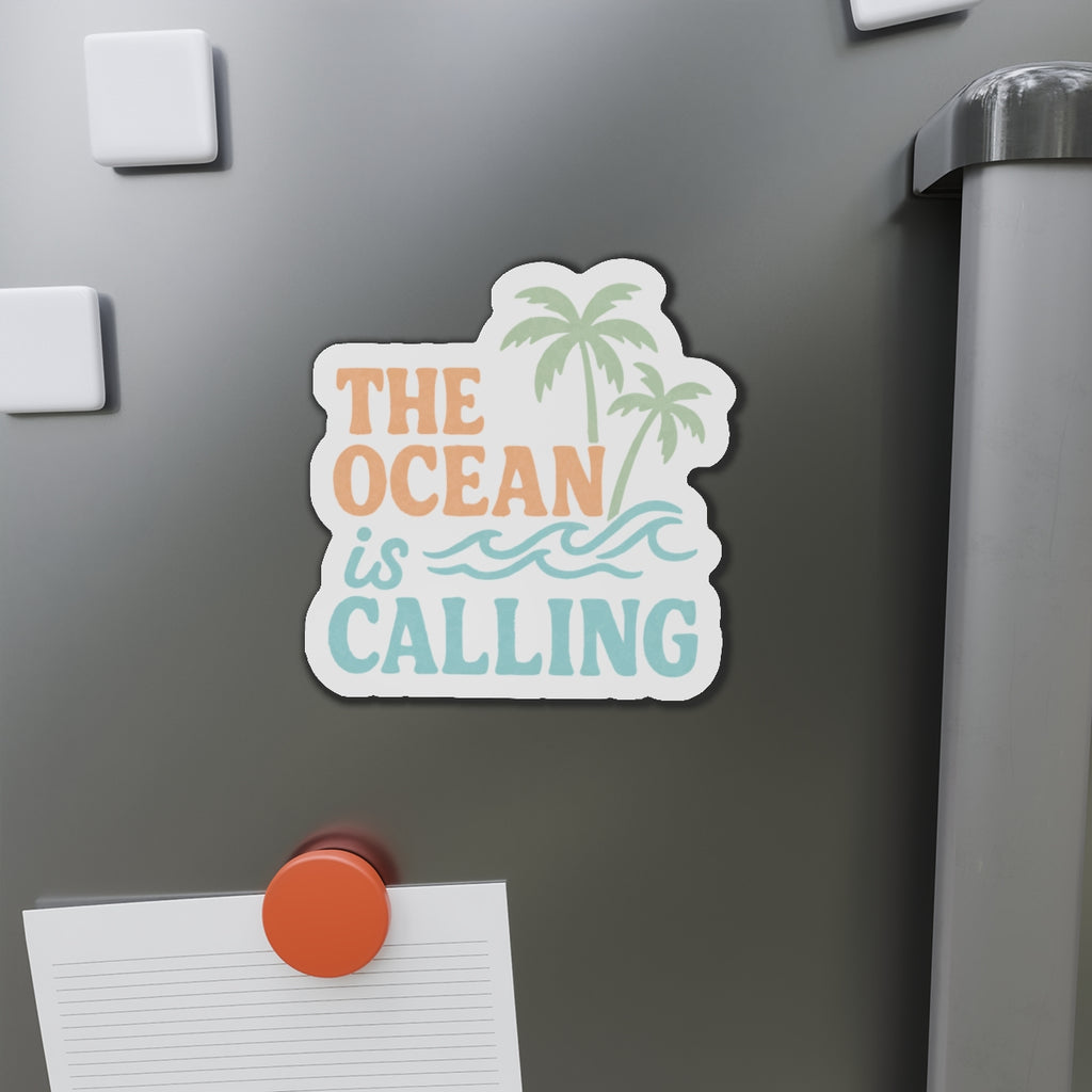 Tropical Die-Cut Magnet - Ocean Vibes, Refrigerator Magnet