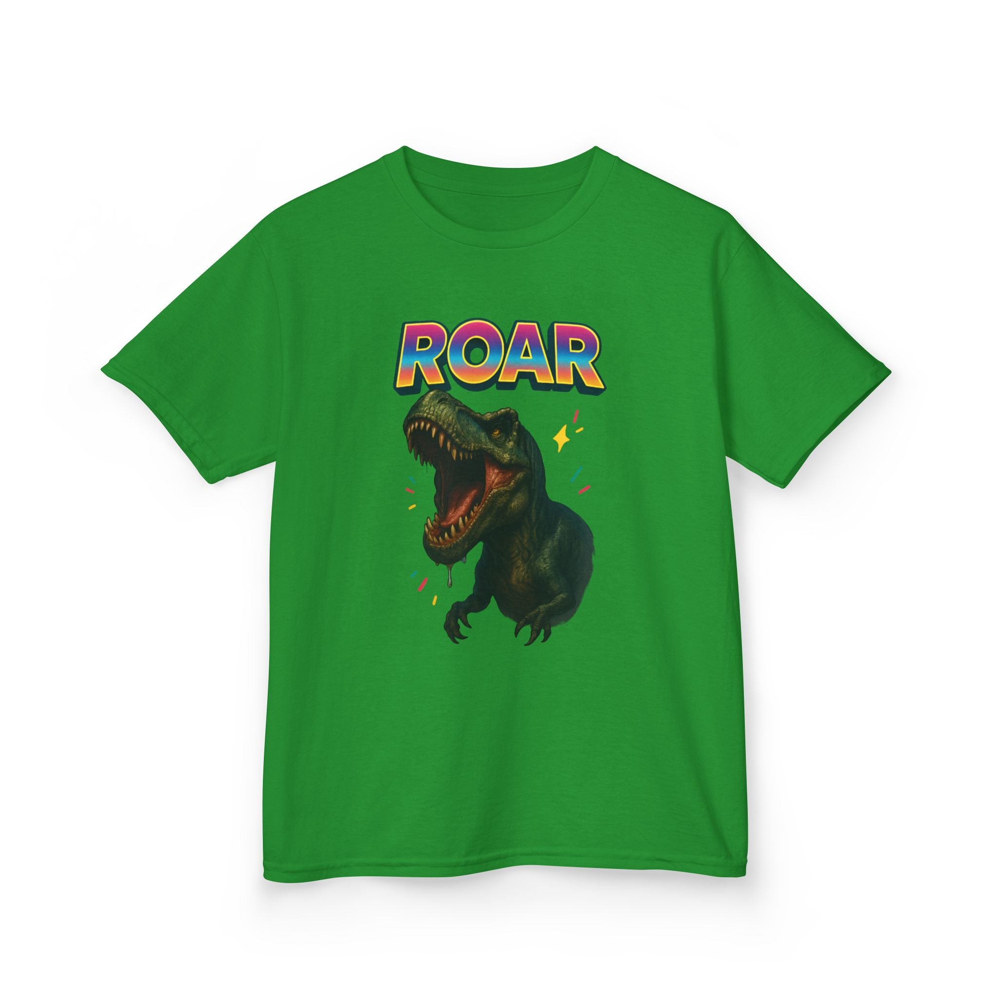 Dino Roar Kids Tee, Fun Graphic Tee, Kids Cotton T-Shirt