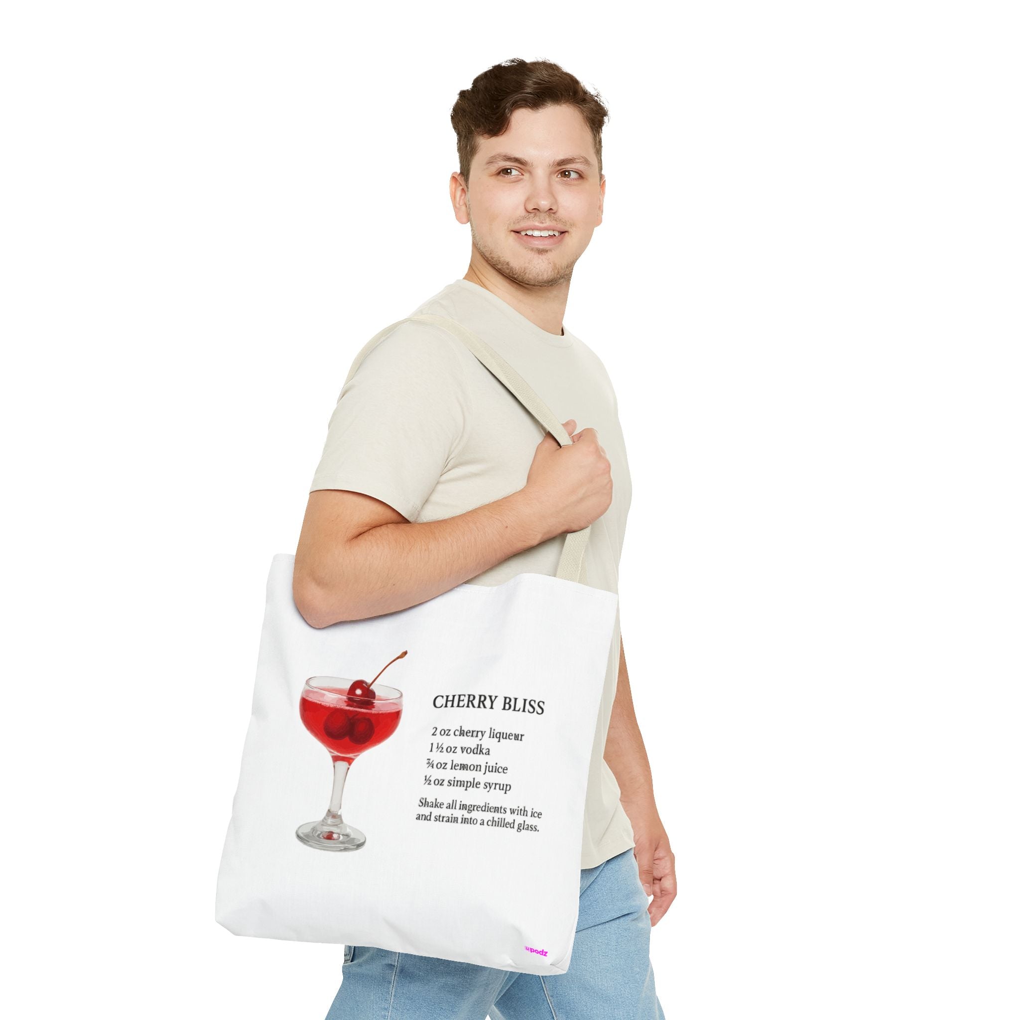 Cherry Cocktail Tote Bag - Quirky Fun Bag