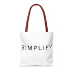 Simplify Tote Bag, Inspirational Gift, Eco-Friendly Shopping Bag
