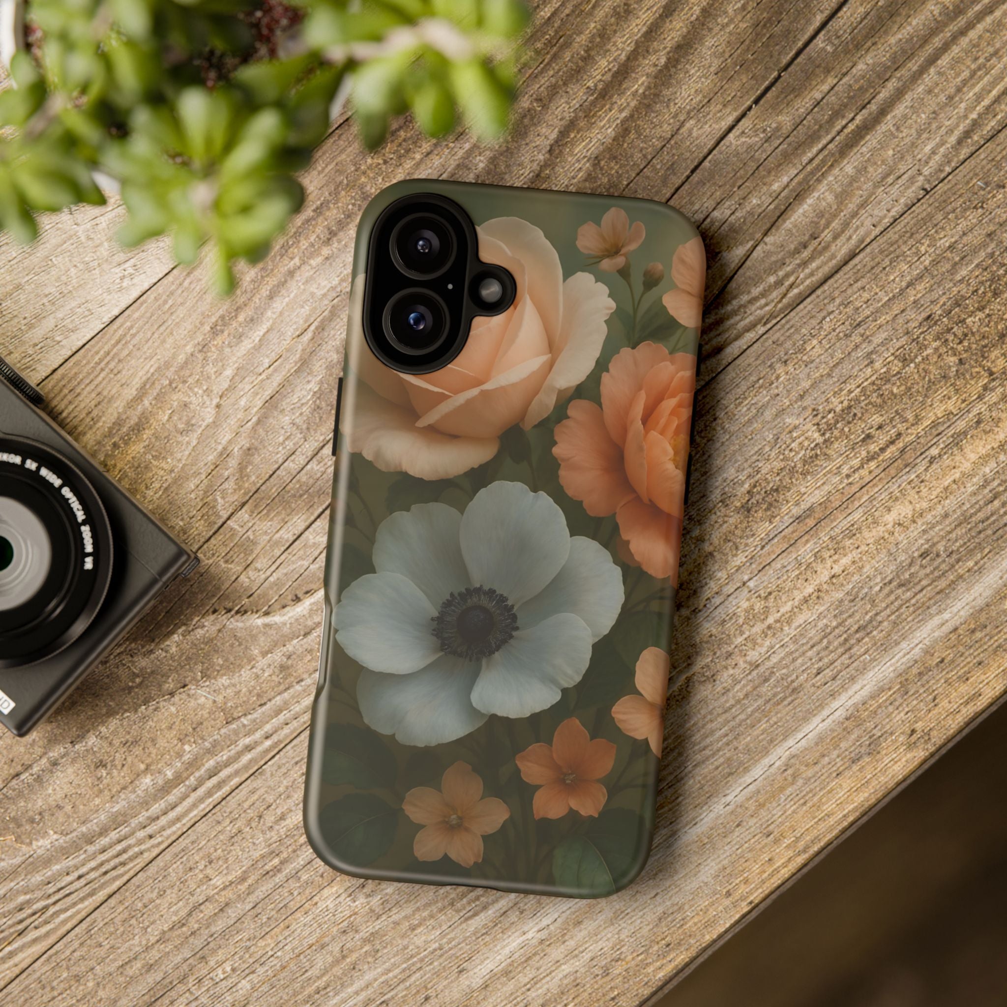 Floral Design White Cover Design, Tough Cases, Phone Cover