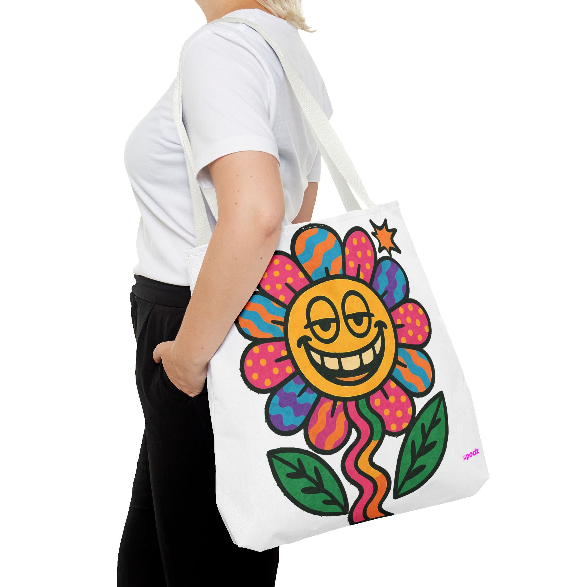 Flower Power Tote Bag - Quirky Fun Bag