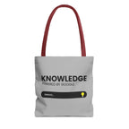 Knowledge Powered Tote Bag - Motivational Carryall