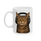 Feline Musical Ceramic Mug |  Personalized Mug