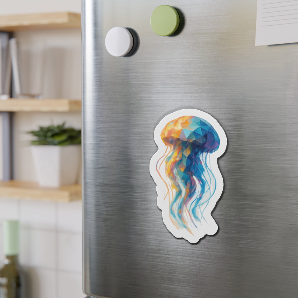 Colourful Jellyfish Die-Cut Magnet - Refrigerator Magnet