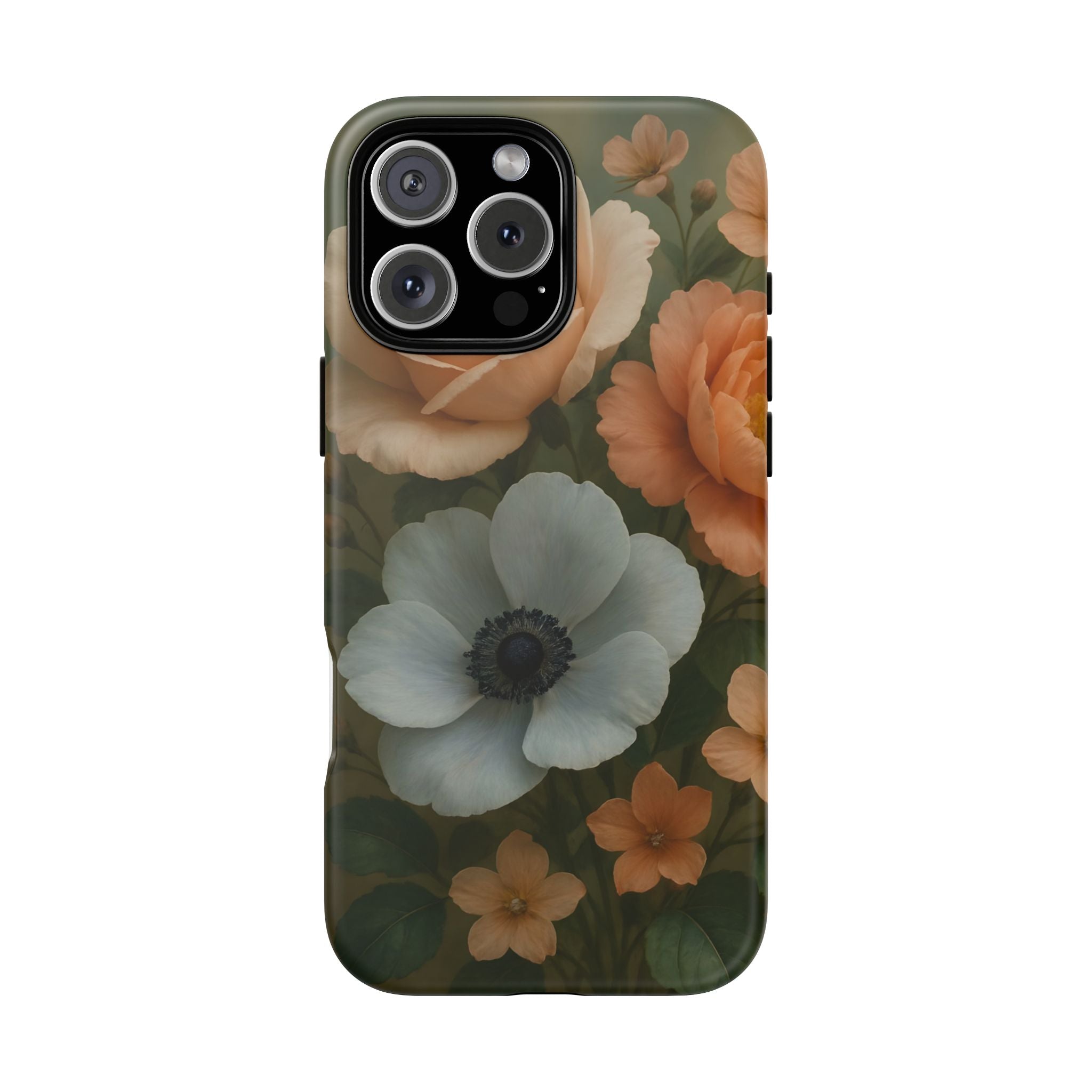 Floral Design White Cover Design, Tough Cases, Phone Cover
