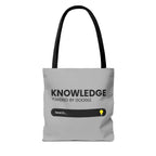 Knowledge Powered Tote Bag - Motivational Carryall