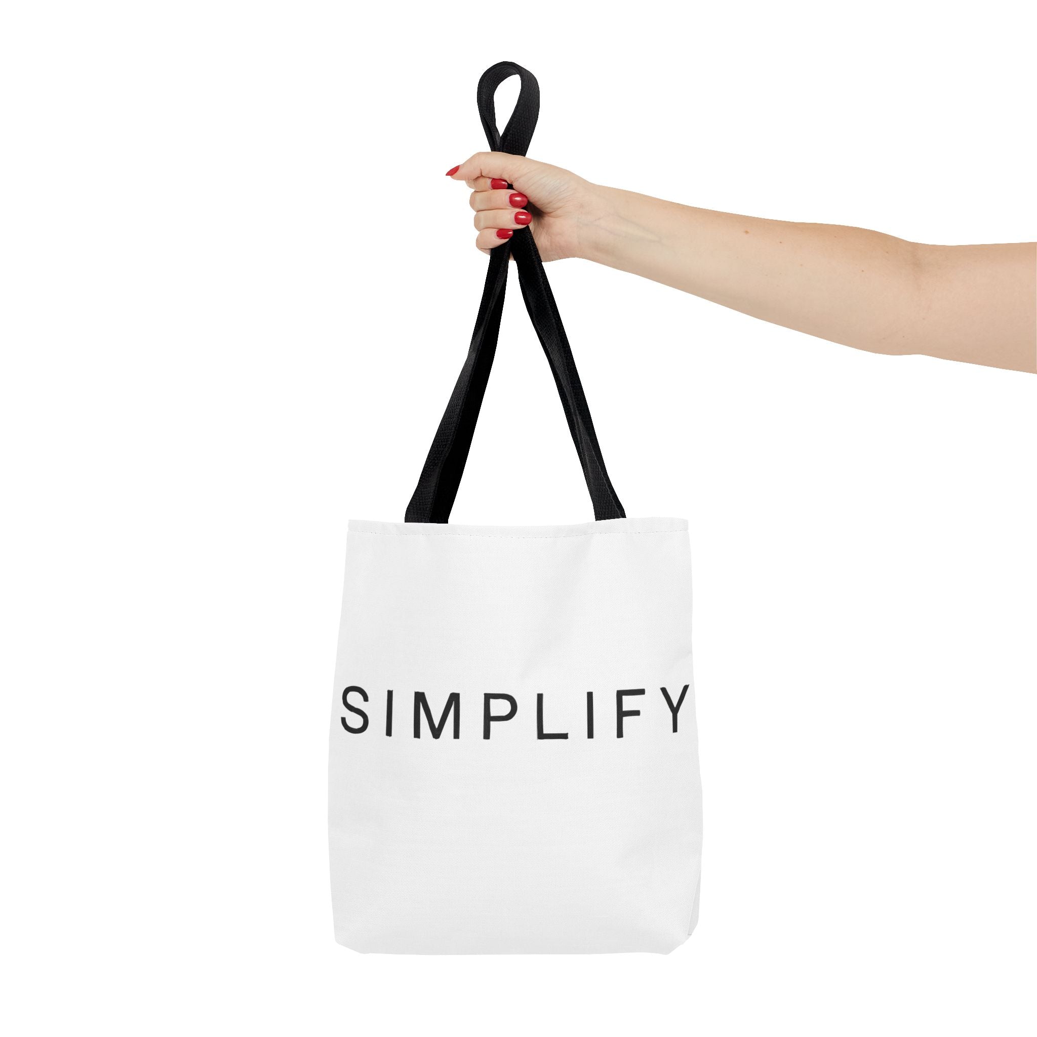 Simplify Tote Bag, Inspirational Gift, Eco-Friendly Shopping Bag