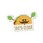 Cute Taco Clock Die-Cut Magnets, Foodie Magnet