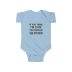 Cute Mum Baby Bodysuit, Funny Infant Outfit, Cute Baby Clothes