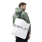 Simplify Tote Bag, Inspirational Gift, Eco-Friendly Shopping Bag
