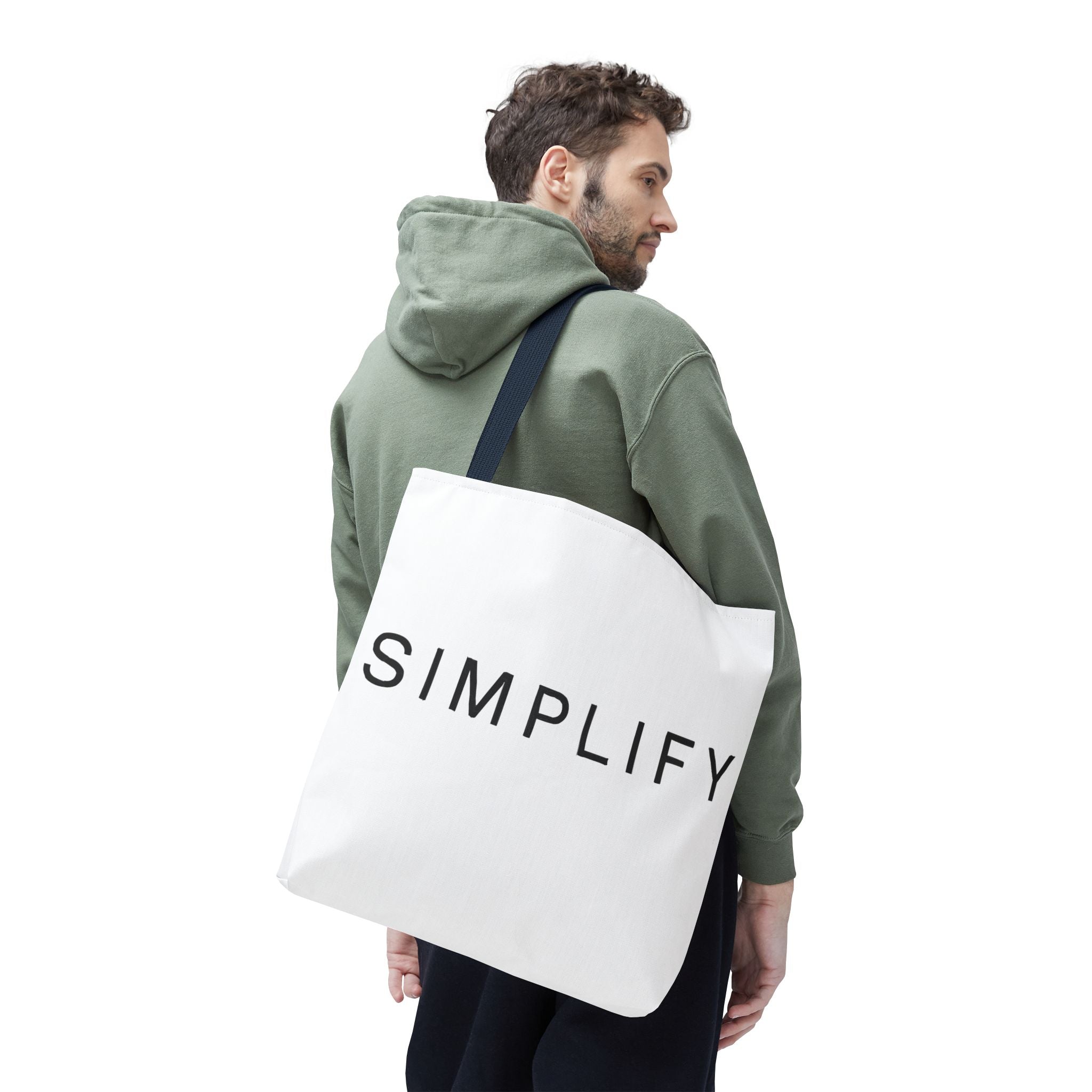 Simplify Tote Bag, Inspirational Gift, Eco-Friendly Shopping Bag