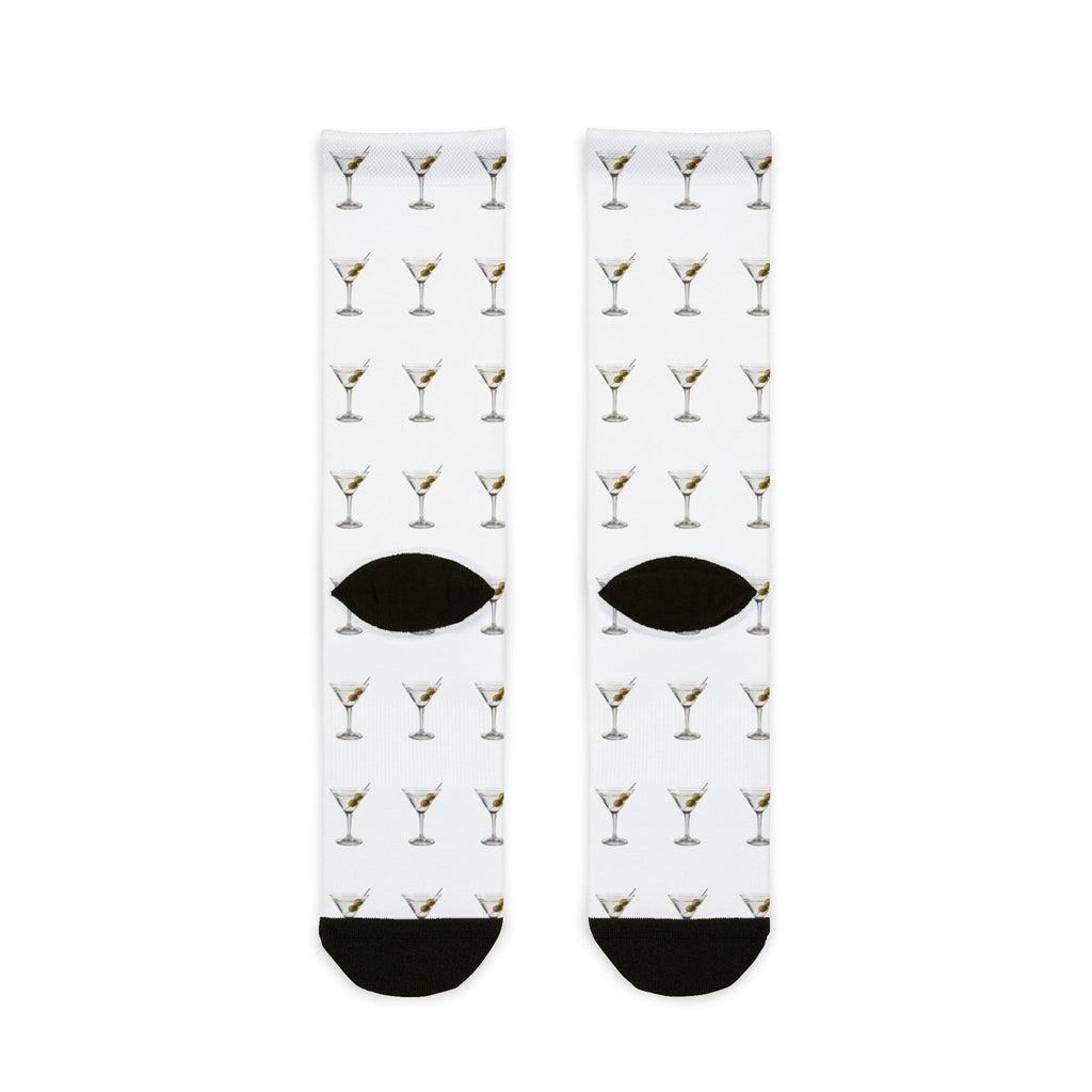 Martini Glass, Sublimation Crew Socks