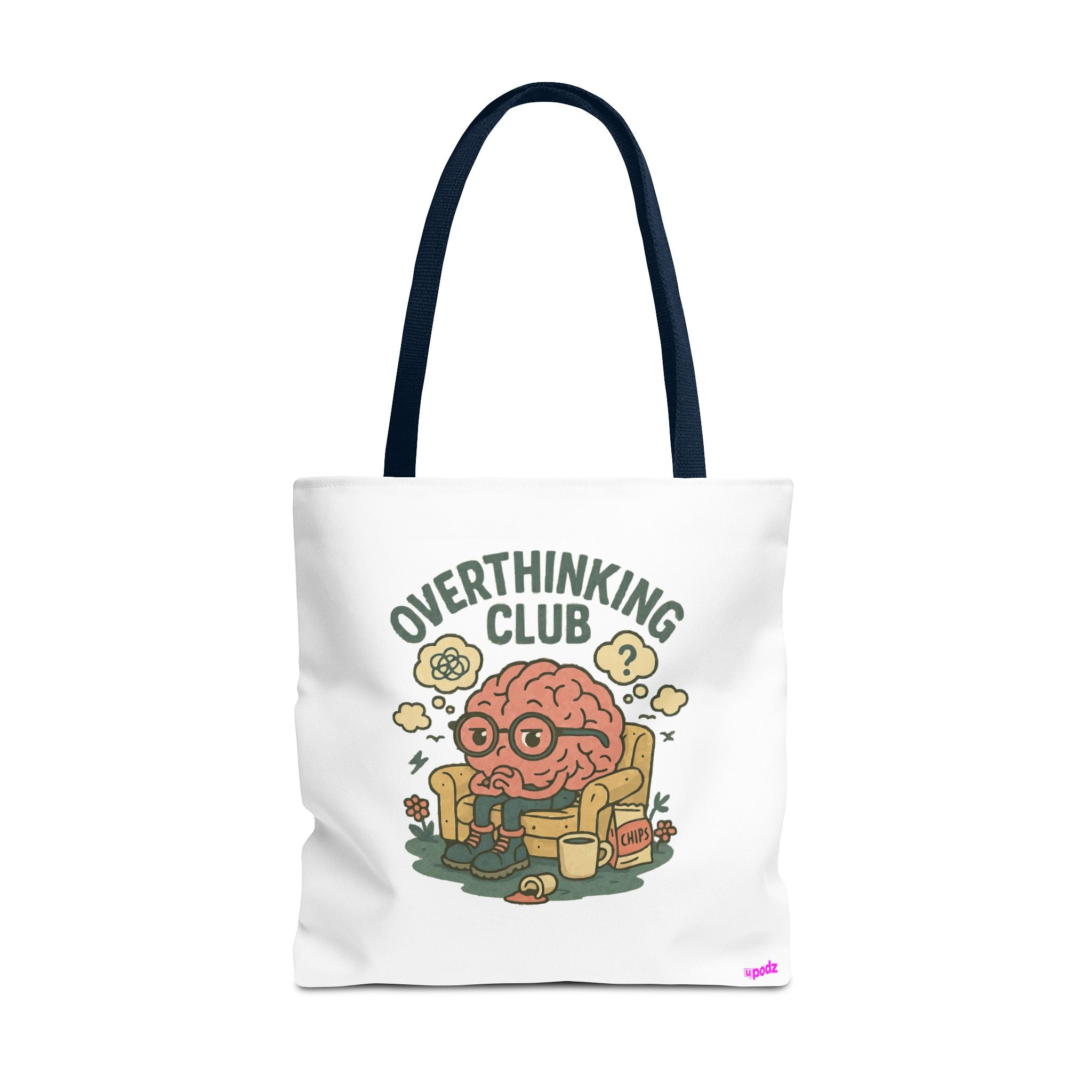Overthinking Brain Quirky Design, Fun Bag