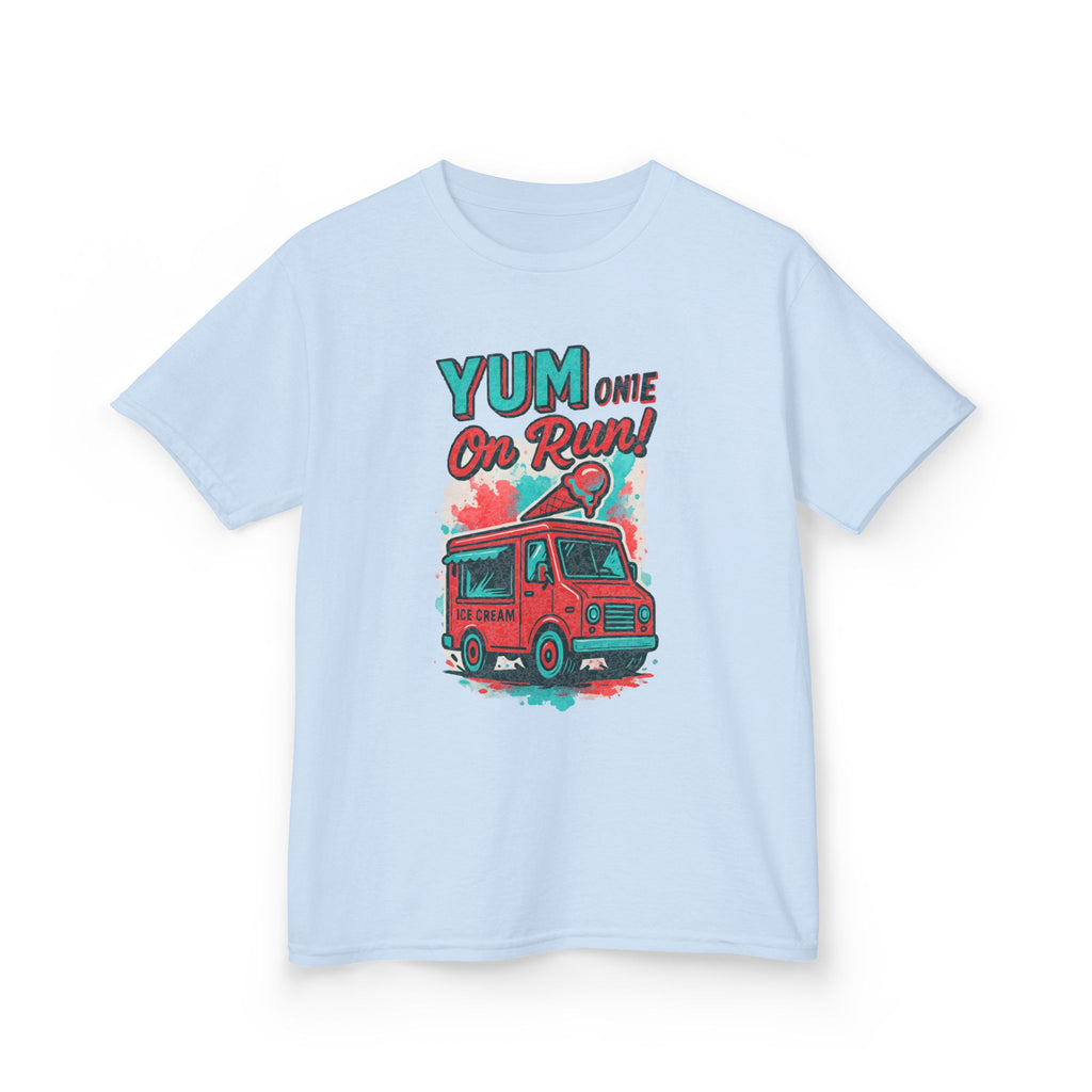 Yum on the run! Kids Tee, Fun Graphic Tee, Kids Cotton T-Shirt