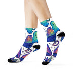 Spooky Mushroom Socks, Funky Design