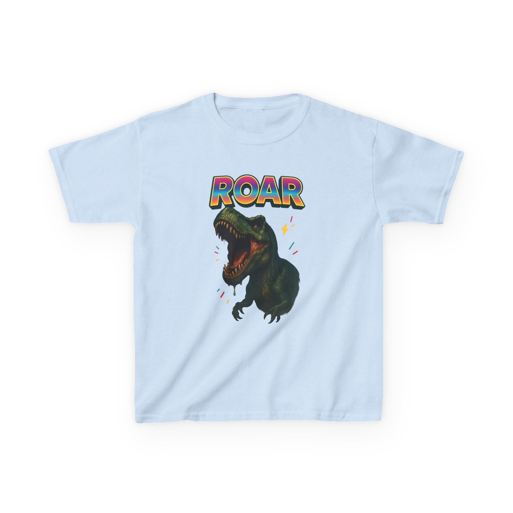 Dino Roar Kids Tee, Fun Graphic Tee, Kids Cotton T-Shirt