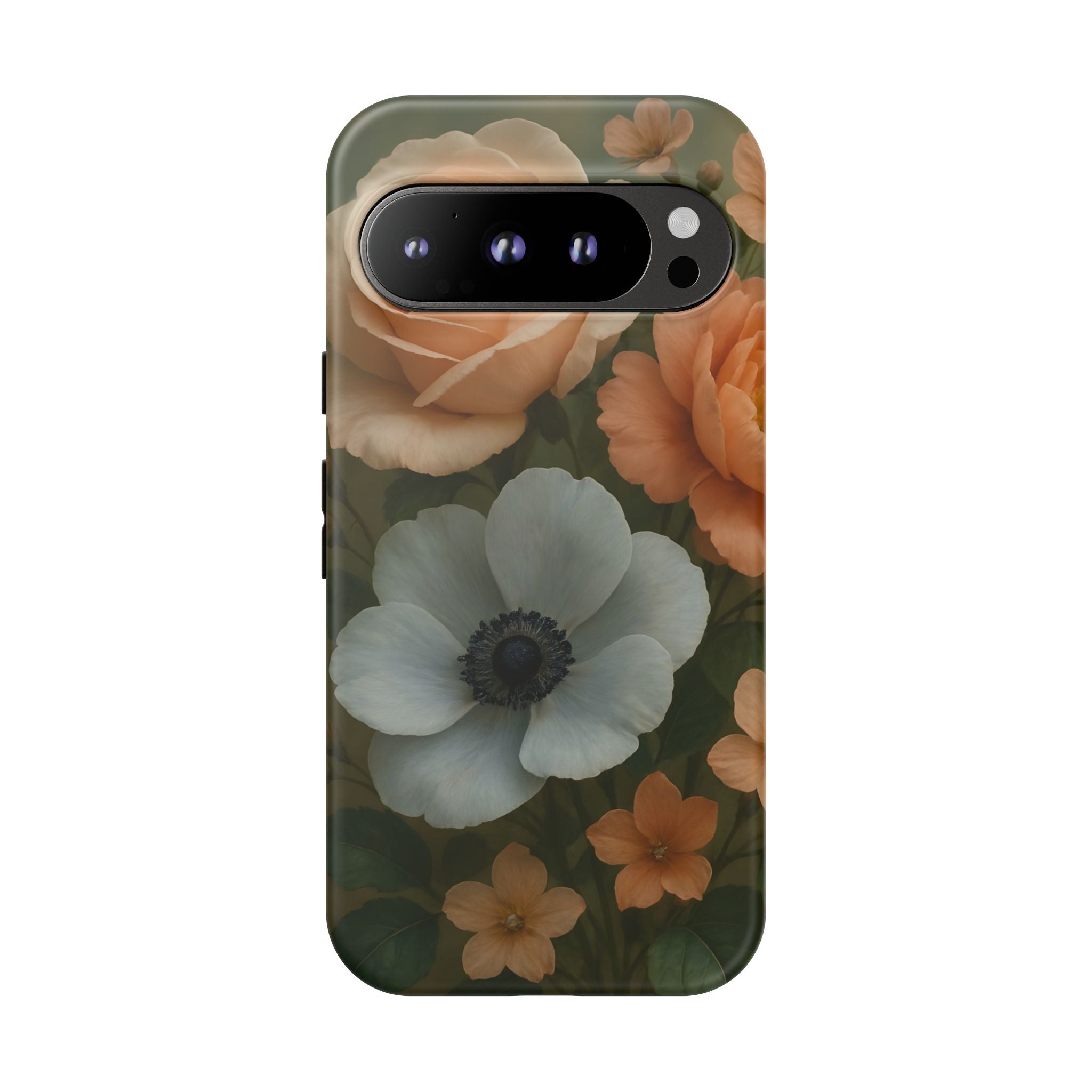 Floral Design White Cover Design, Tough Cases, Phone Cover