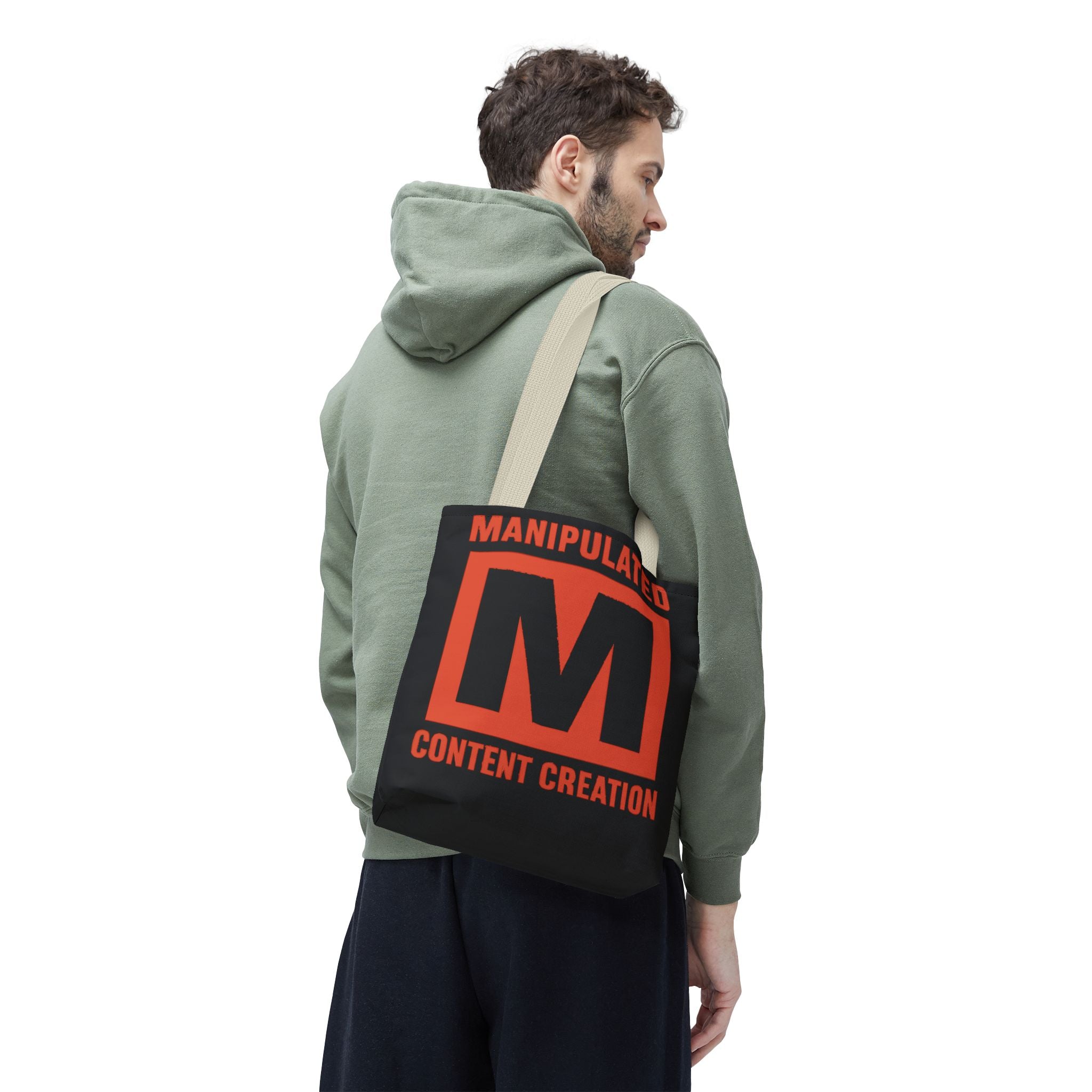 Manipulated Content Tote Bag, Inspirational Gift, Eco-Friendly Shopping Bag