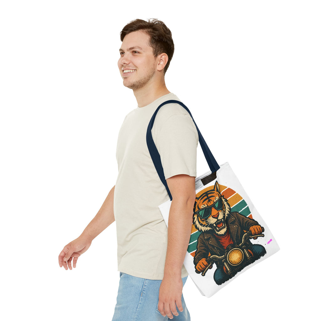 Tiger Rider Tote Bag - Quirky Fun Bag