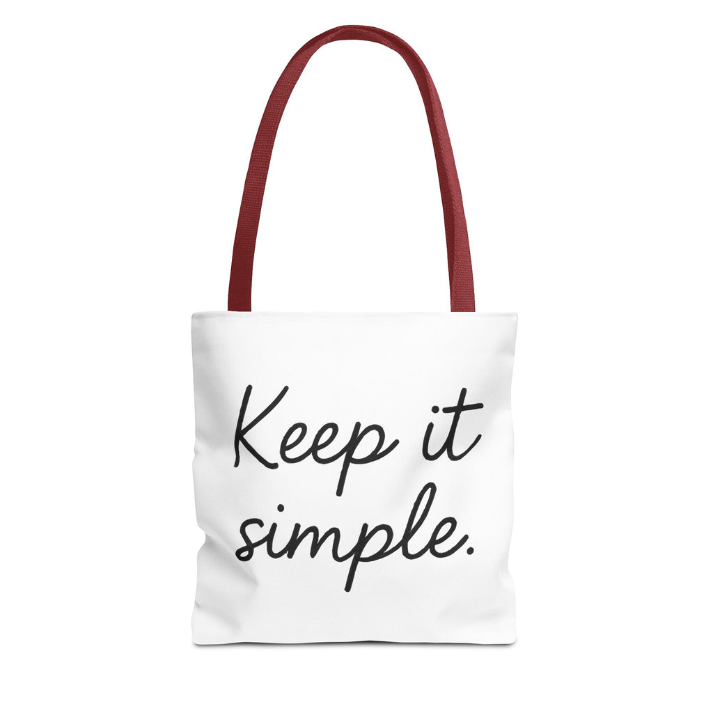 Keep It simple Tote Bag - Motivational Carryall