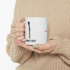 Burnt Out Ceramic Mug |  Personalized Mug