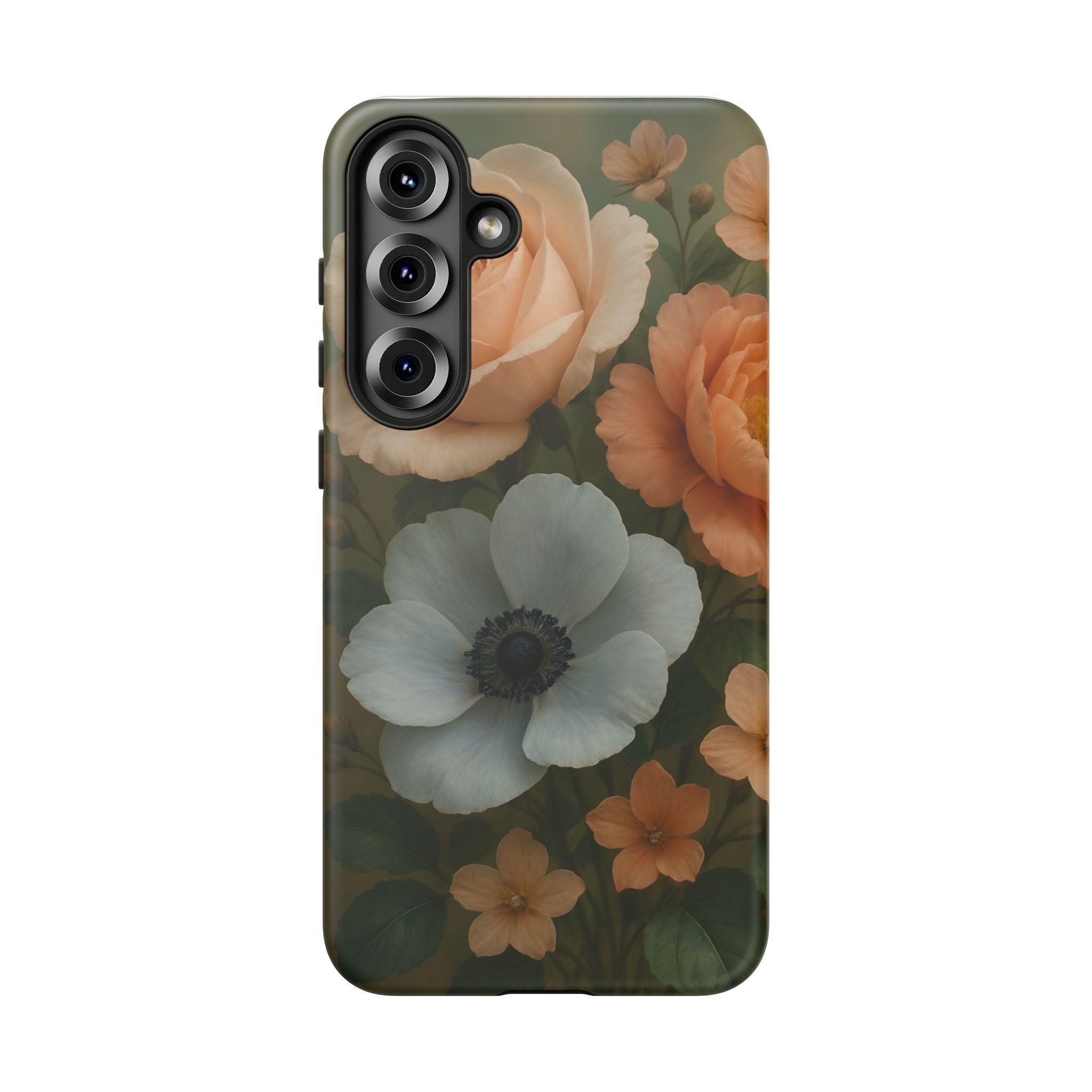 Floral Design White Cover Design, Tough Cases, Phone Cover