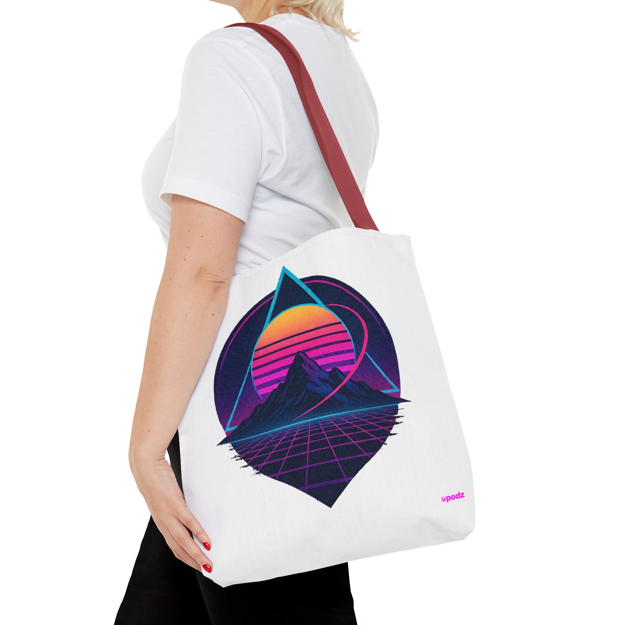 Sunset Mountain Tote - Quirky Design, Fun Bag
