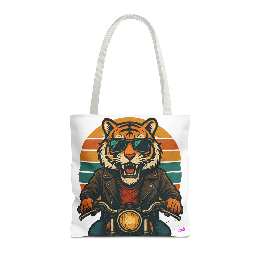 Tiger Rider Tote Bag - Quirky Fun Bag