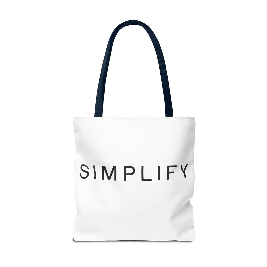 Simplify Tote Bag, Inspirational Gift, Eco-Friendly Shopping Bag