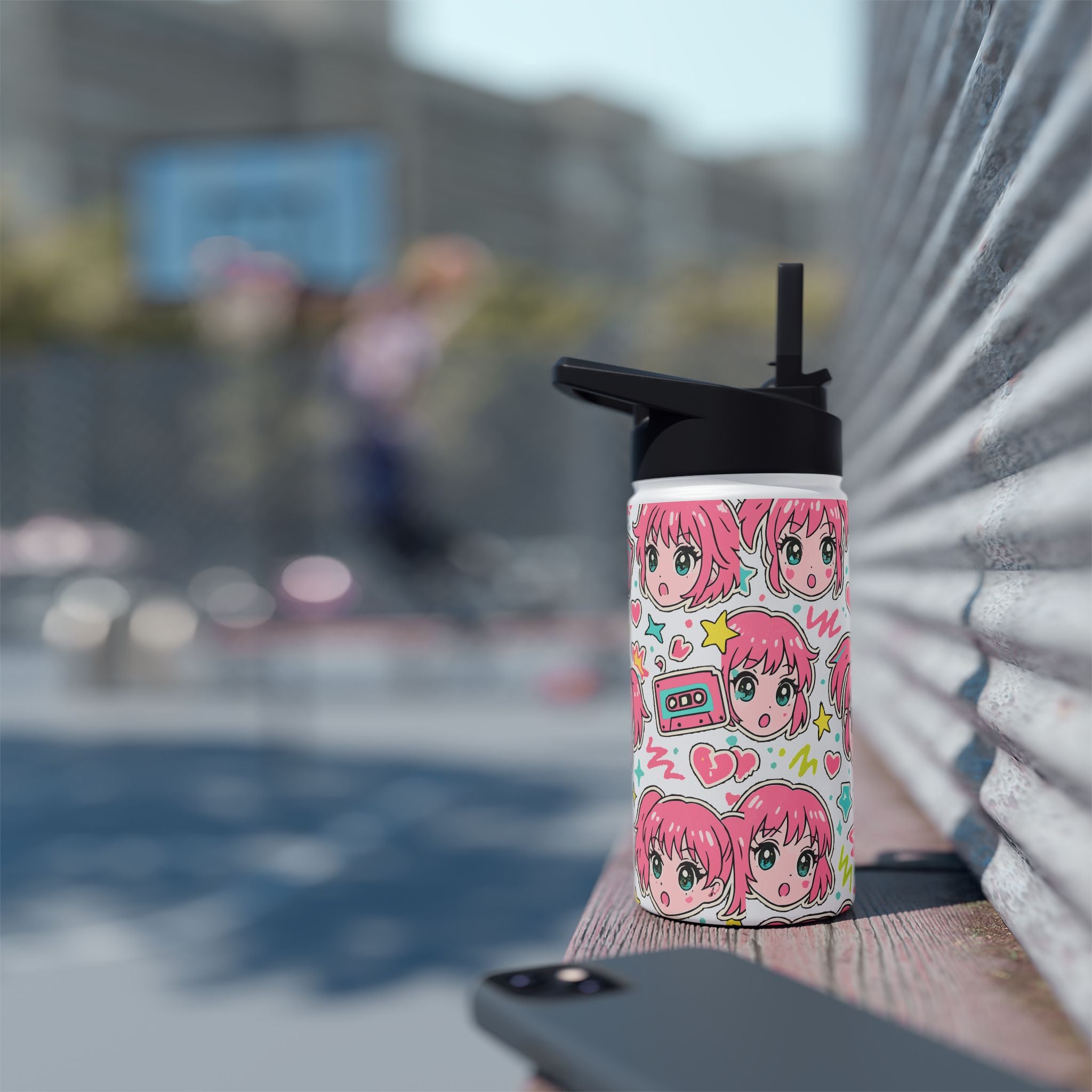 Taped Anime - Stainless Steel Water Bottle