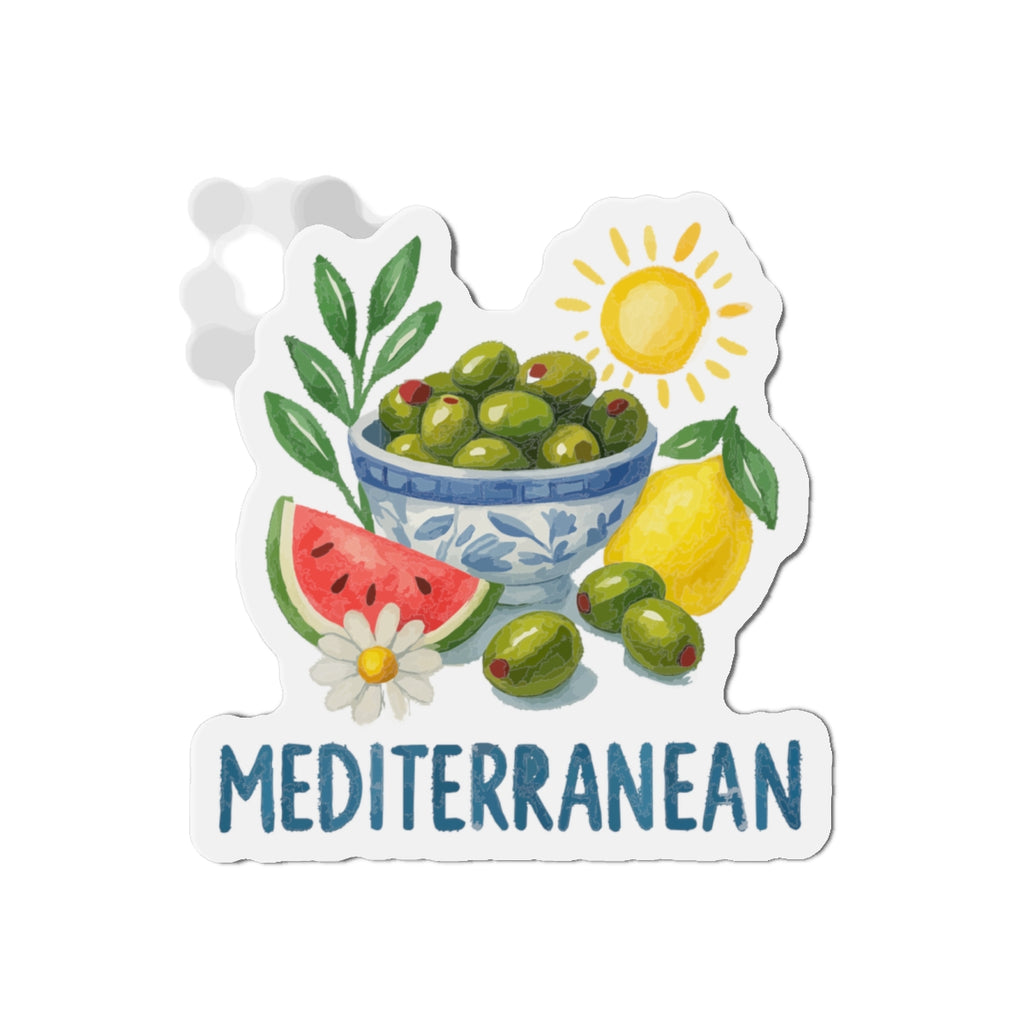 Mediterranean Die-Cut Magnet, Fun Refrigerator Magnet