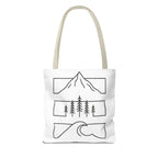 Mountain Wave Tote Bag, Inspirational Gift, Eco-Friendly Shopping Bag