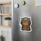 Feline Music Die-Cut Magnets - Fun Home Decor, Gift for Food Lovers