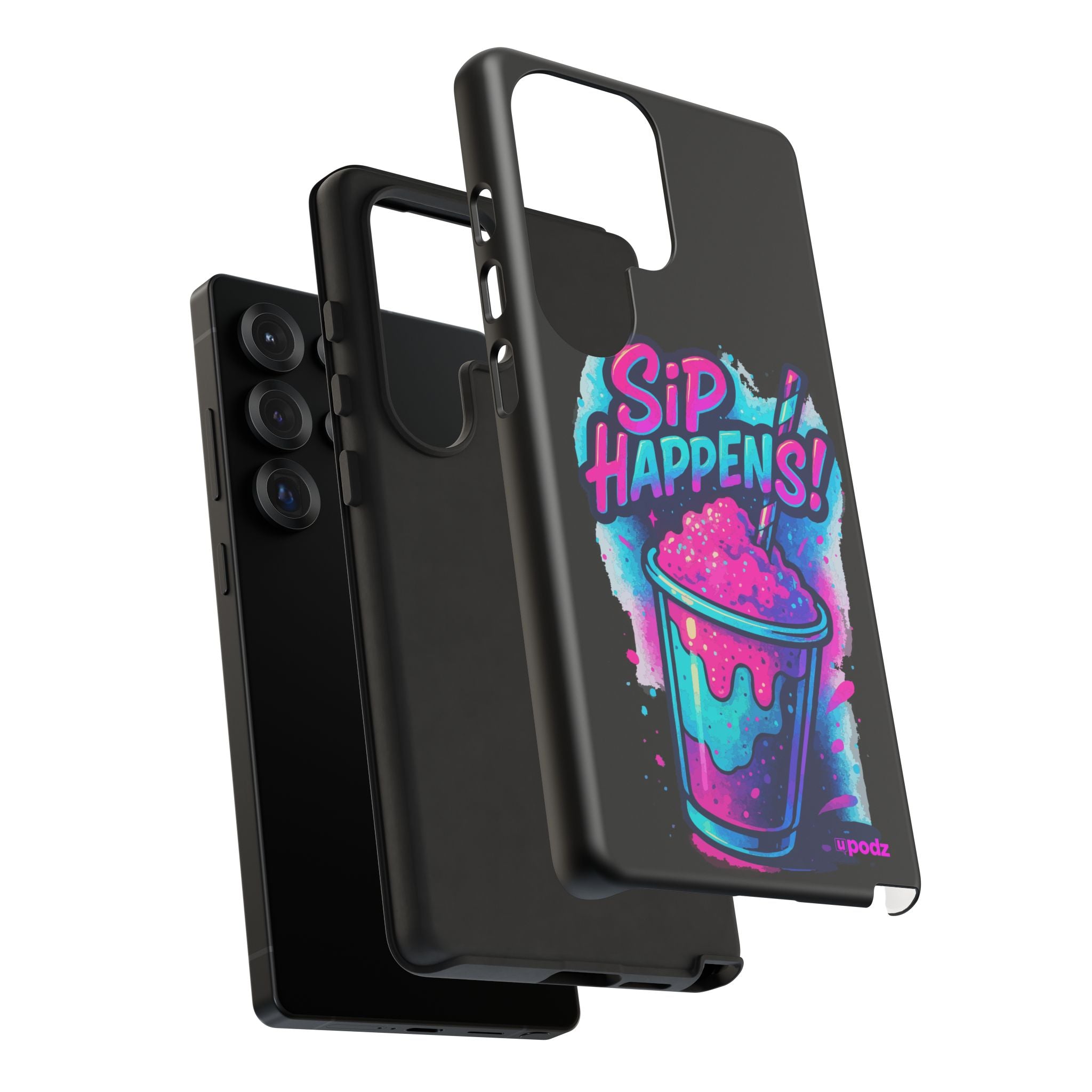 Sip Happens Phone Case Design, Tough Cases, Phone Cover