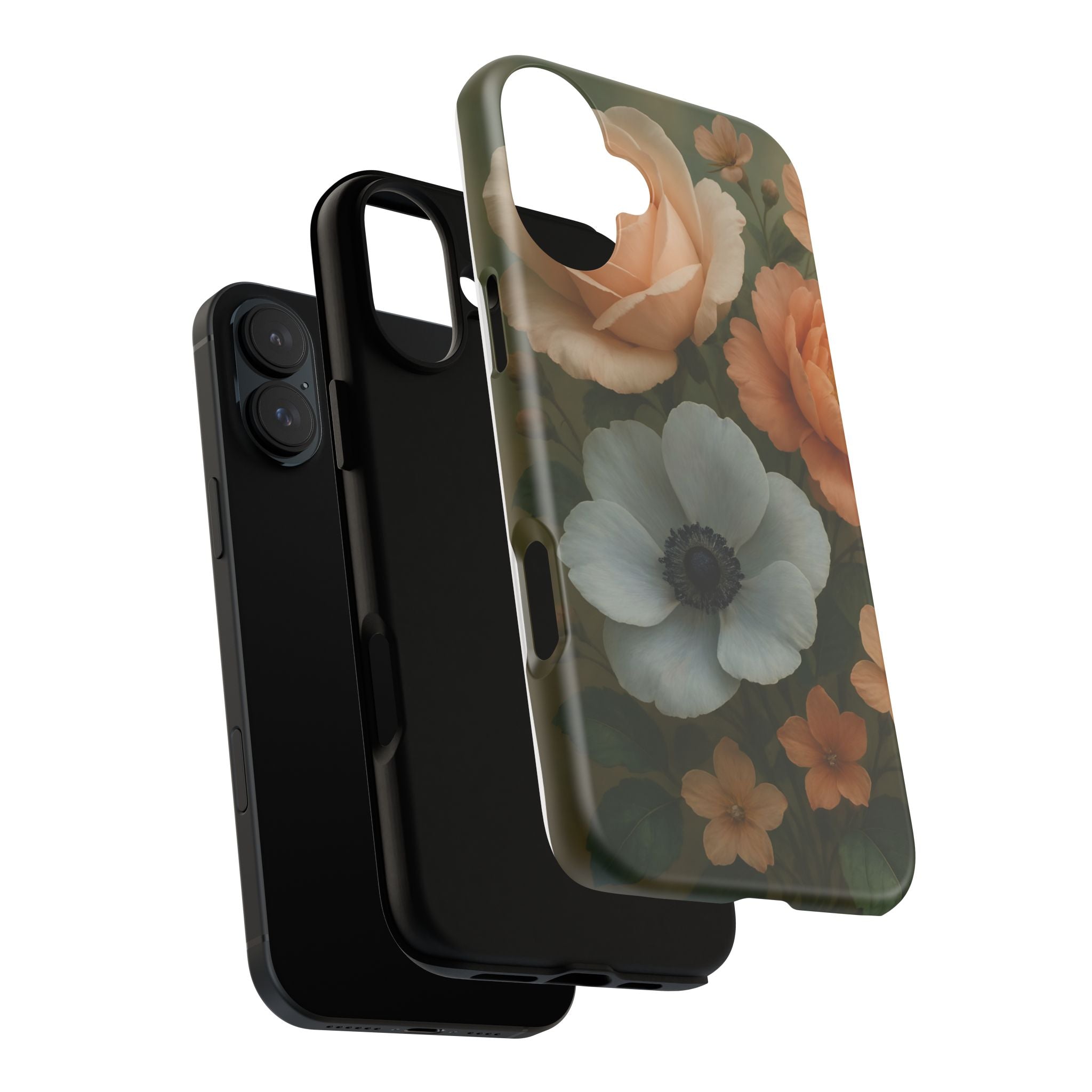 Floral Design White Cover Design, Tough Cases, Phone Cover